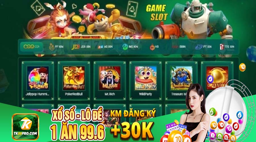 Game Slot TK88 - Review slot phổ biến nhất tại nhà cái TK88 Game slot nhà cái TK88